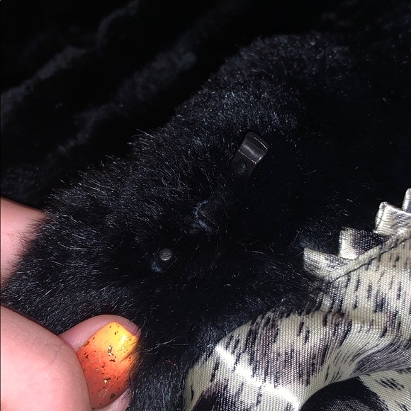 Black Real Fur Volare NY Jacket - Picture 6 of 8